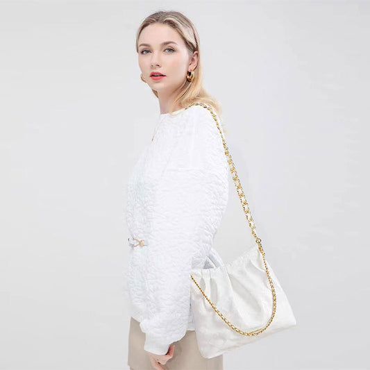Women's Fashionable Large Capacity Chain Light Luxury Tote Bags