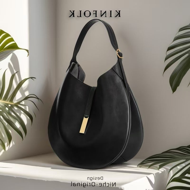 Women's Underarm Suede Equestrian Design Dumpling Trendy Portable Bags