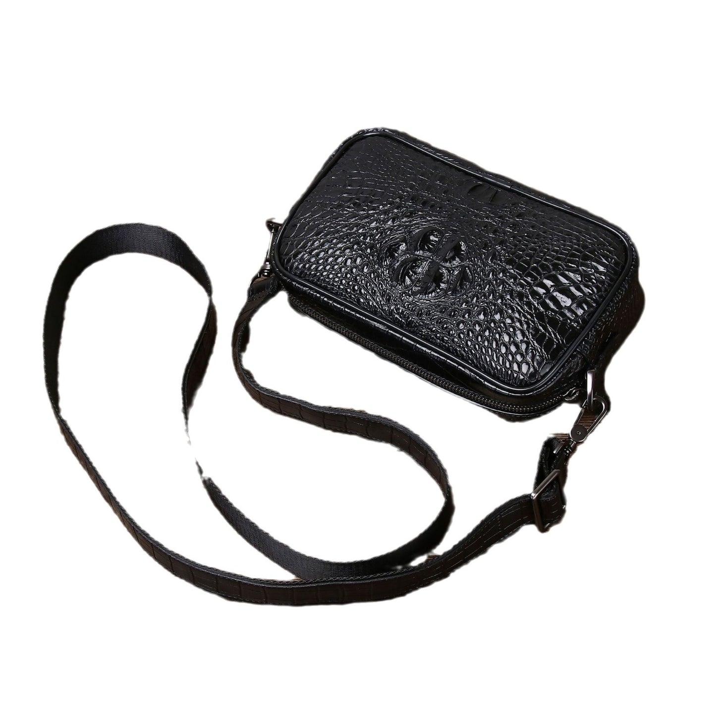Men's Crocodile Fishbone Pattern Fashion Tide Men's Shoulder Bags