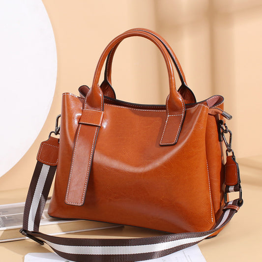 Women's Fashion Large Capacity Genuine Leather Advanced Handbags