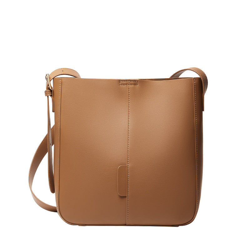 Women's Slouchy Summer High-grade Genuine Leather Bucket Bags