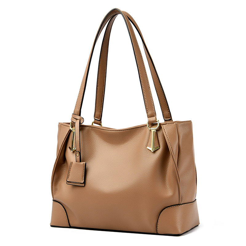 Women's Soft Leather Fashionable Large Capacity Trendy Shoulder Bags