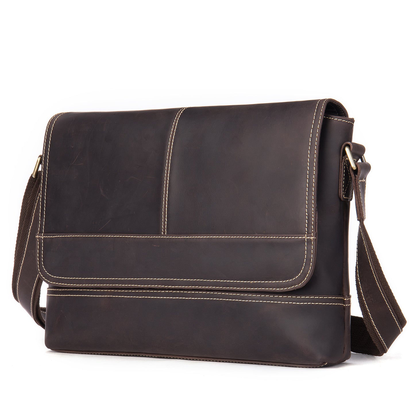 Men's Retro Crazy Horse Leather Genuine Large Capacity Men's Bags
