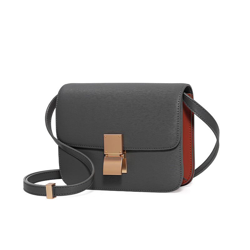 Women's Genuine Leather Retro Light Luxury Minority Joker Small Square Bags