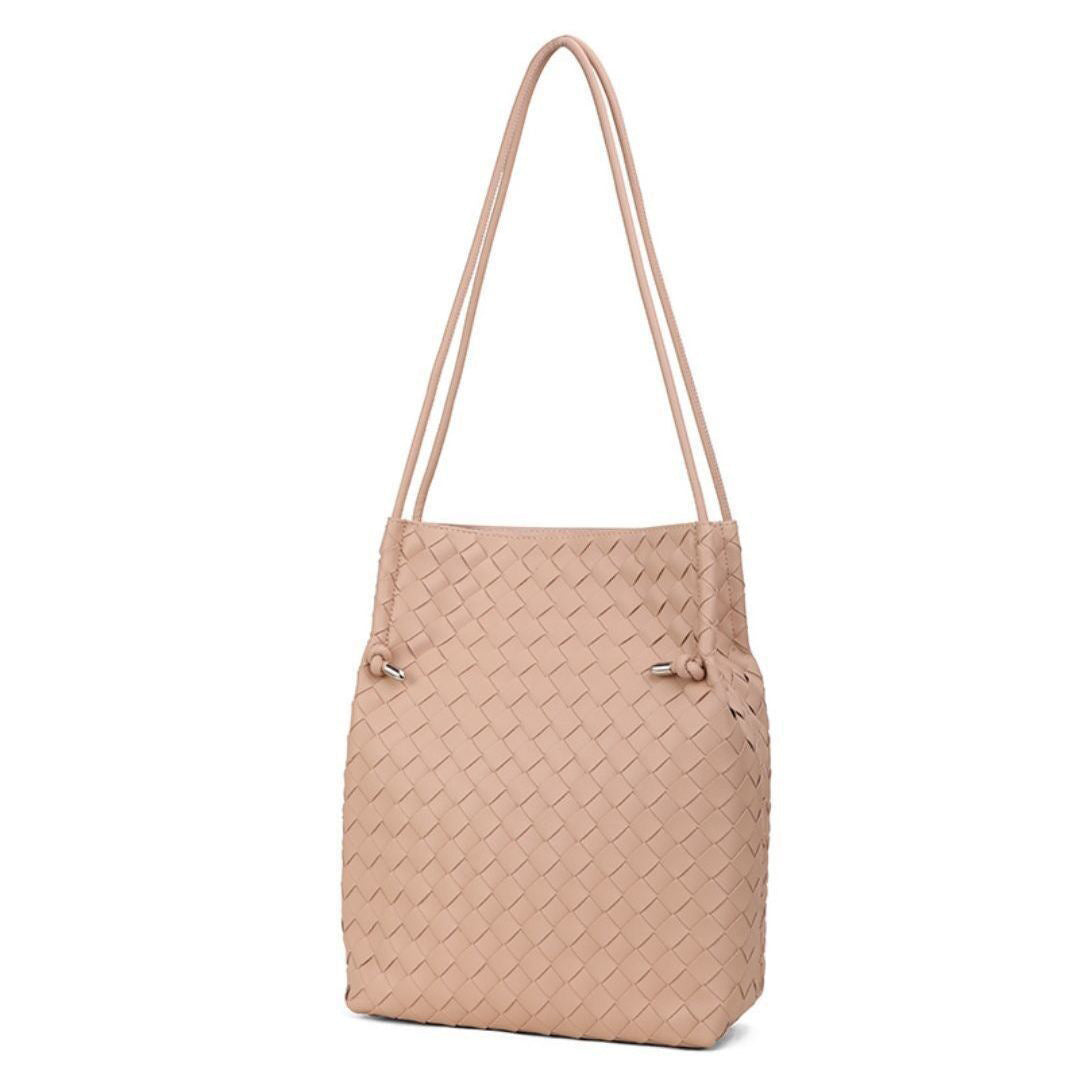 Women's Woven Genuine Leather Large Capacity Cowhide Crossbody Bags