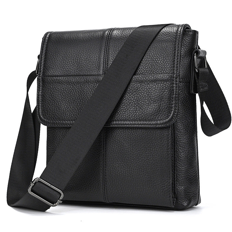 Men's Retro Crazy Horse Leather Trendy Genuine Men's Shoulder Bags