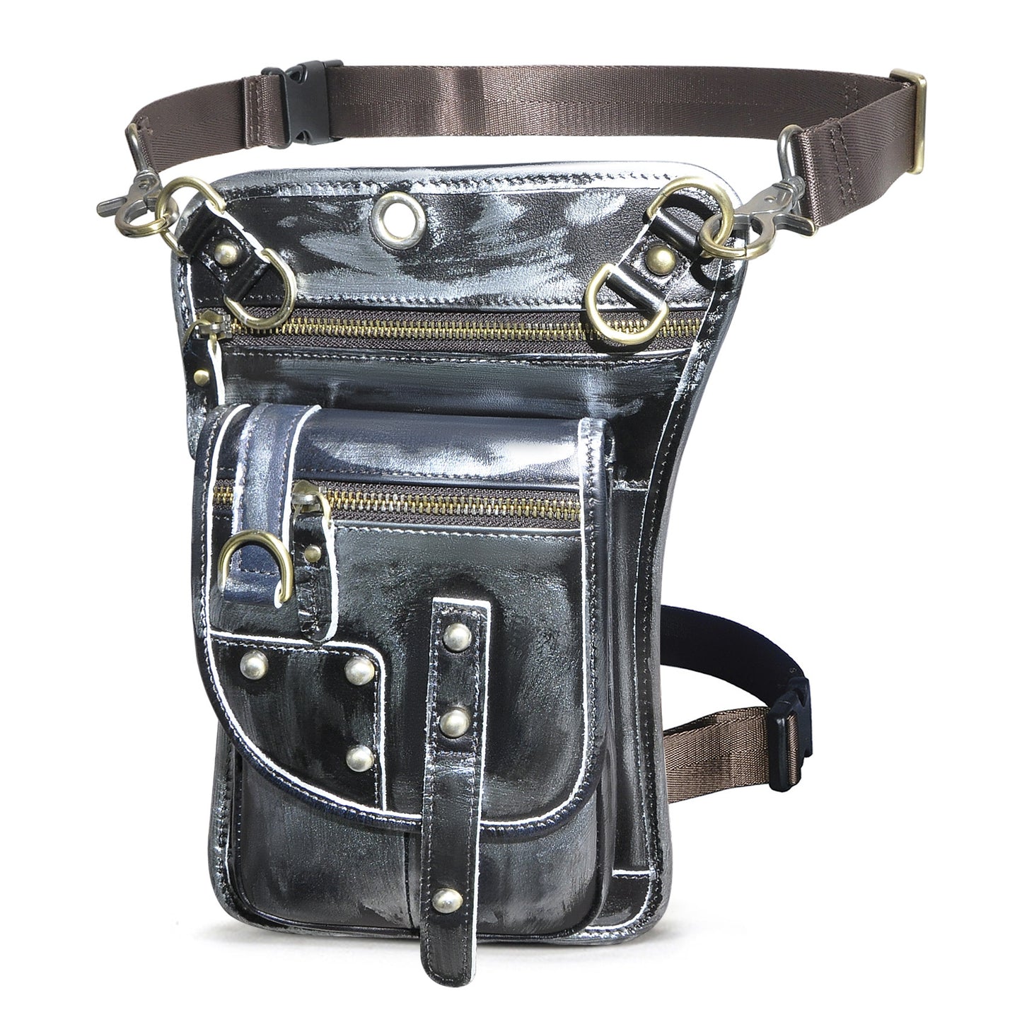 Men's Top Layer Oil Wax Skin Ding Men's Chest Bags