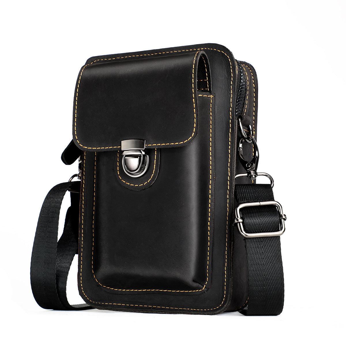 Men's Crazy Horse Leather First Layer Cowhide Men's Messenger Bags