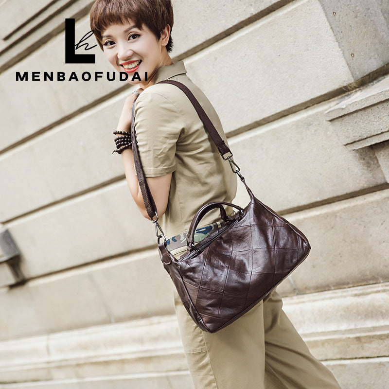 Women's Comfortable First Layer Cowhide One Handbags
