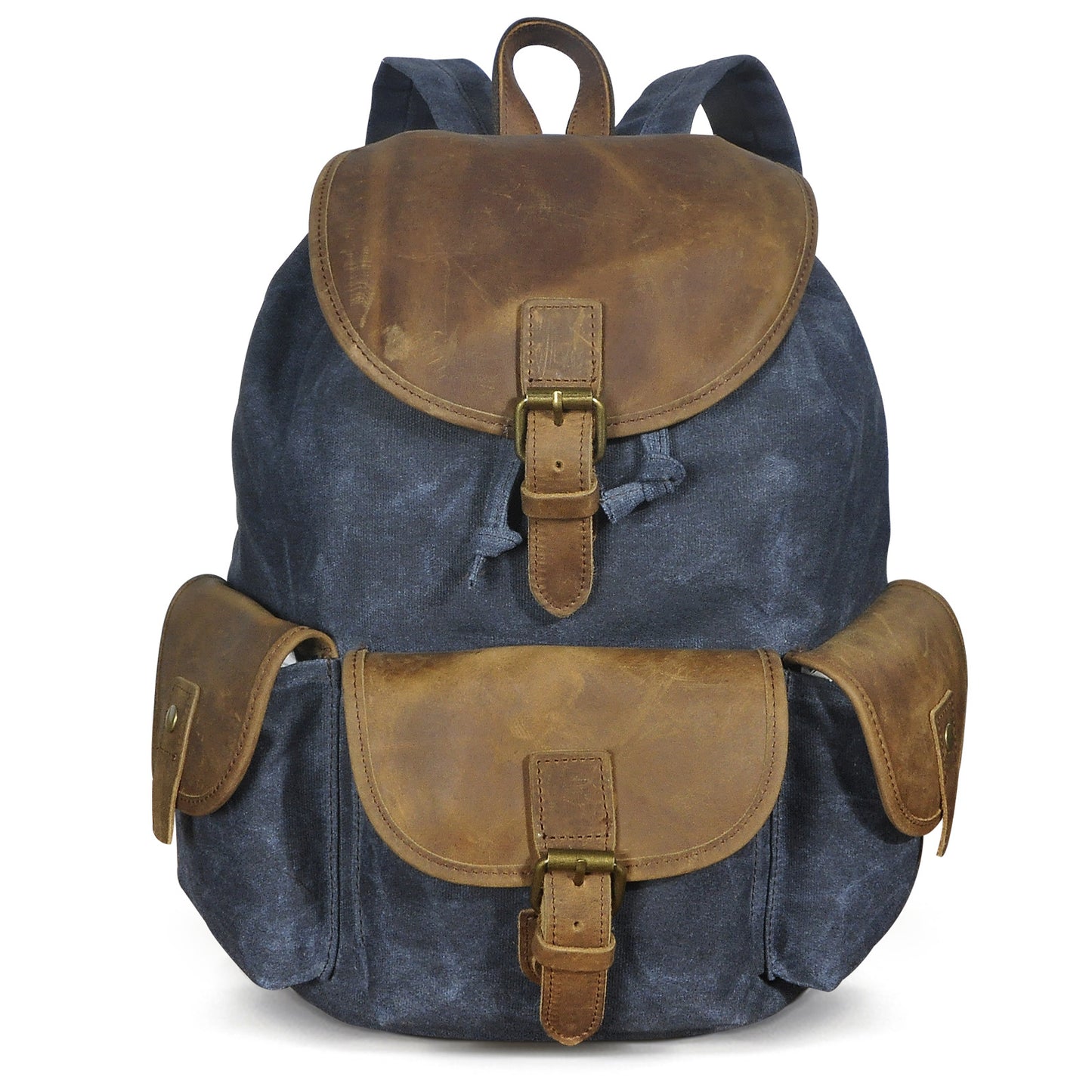 Men's Top Layer Oil Wax Skin Cowhide Backpacks