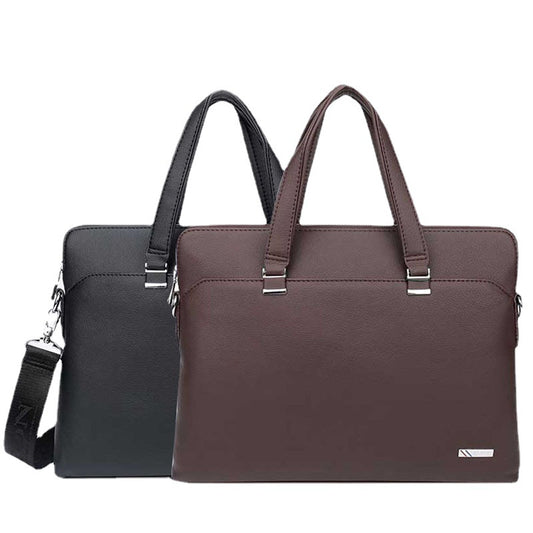 Men's Clearance Flaw Business Large Capacity Leather Men's Handbags