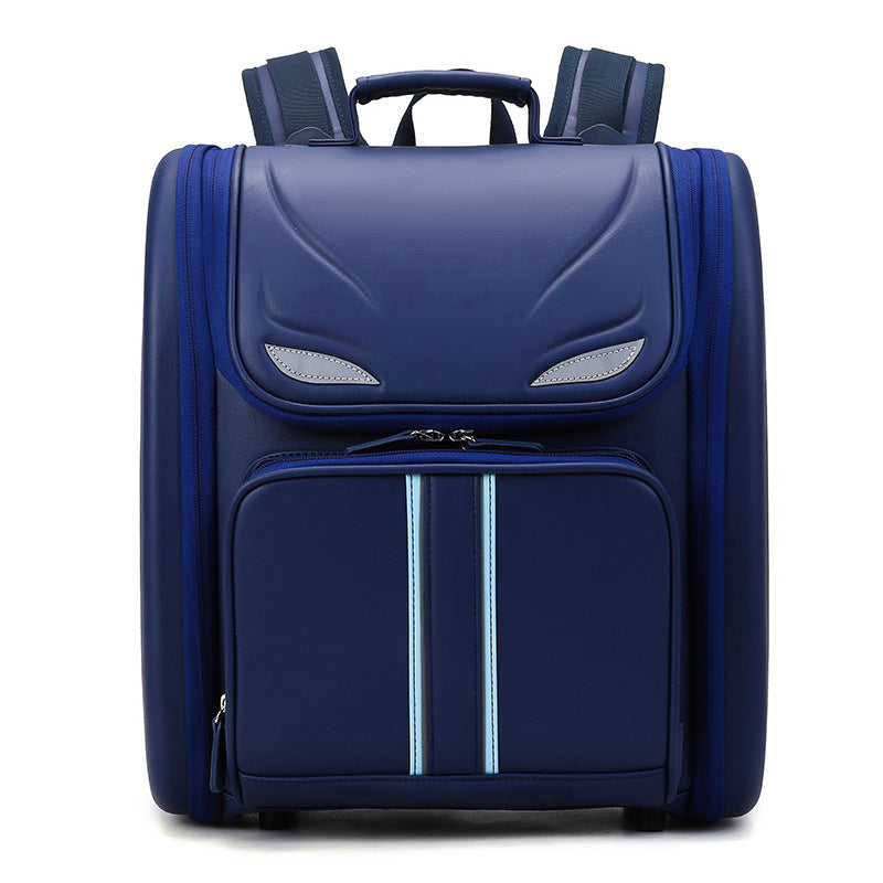 Burden Reduction Grade Spine Protection Leather Elementary School Students' Schoolbags