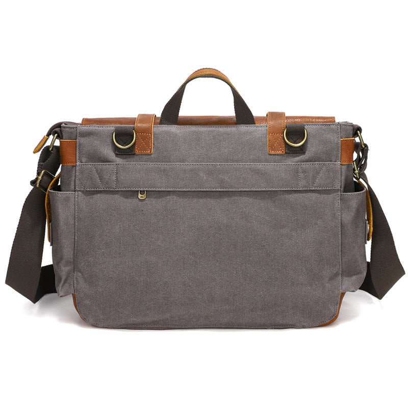 Men's Retro Oil Wax Canvas With First Men's Messenger Bags