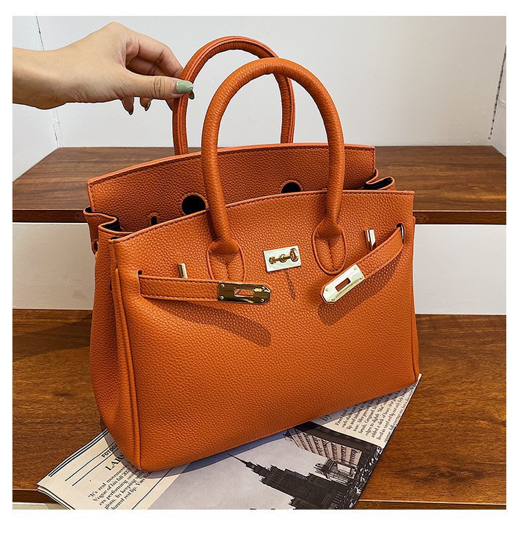 Summer Solid Color Synthetic Leather Shopping Crossbody Bags