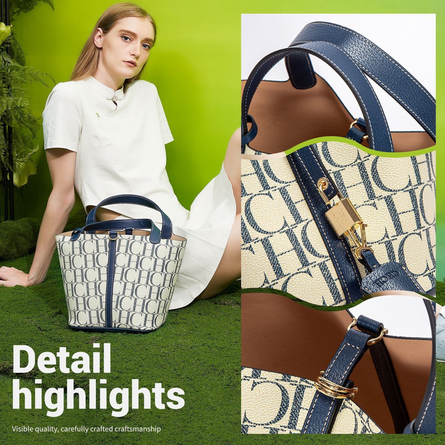 Women's Spring Fashion Letter Design Large Capacity Shoulder Bags