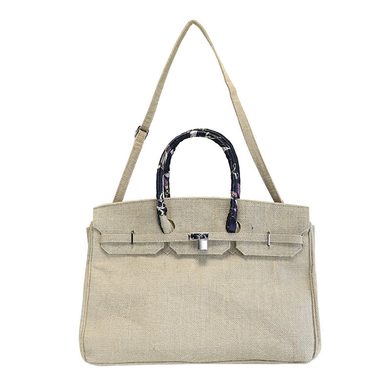 Fashion International Catwalk Vintage Drawstring Jute Handbags