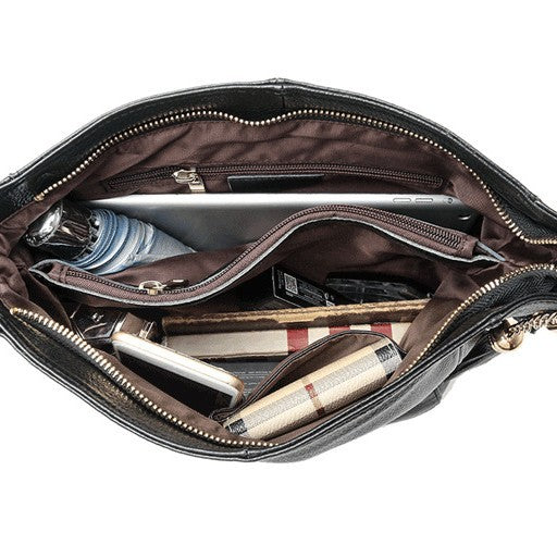 Korean Leather First Layer Cowhide Soft Shoulder Bags