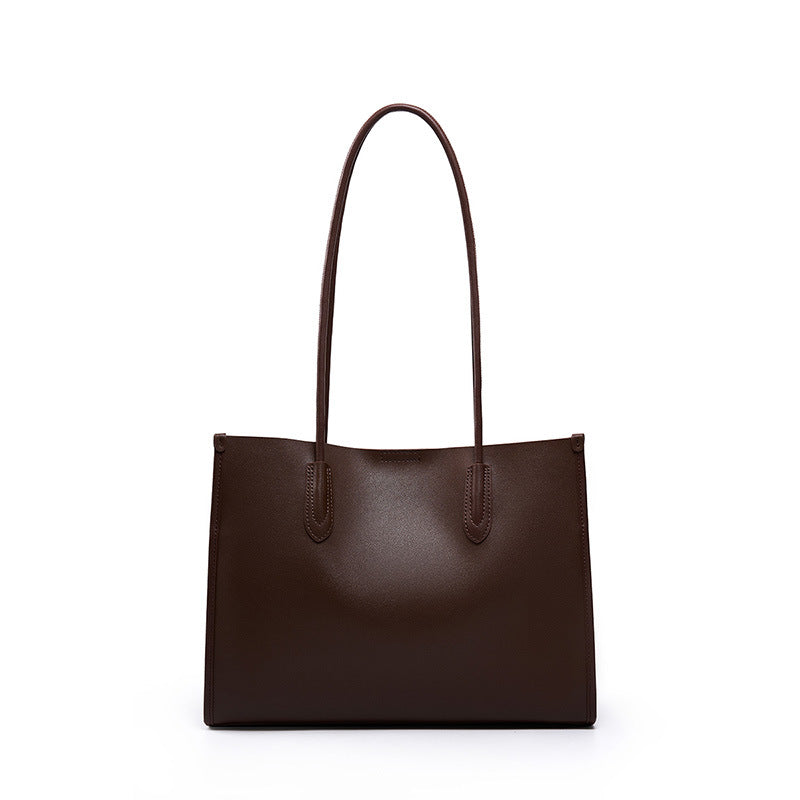 Women's Cow Leather Niche Soft Versatile Retro Tote Bags