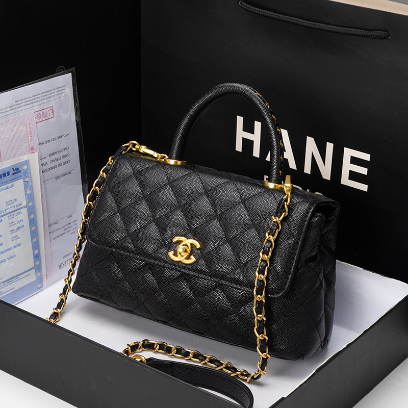 Women's Fashion High-grade Classic Style Rhombic Bean Handbags