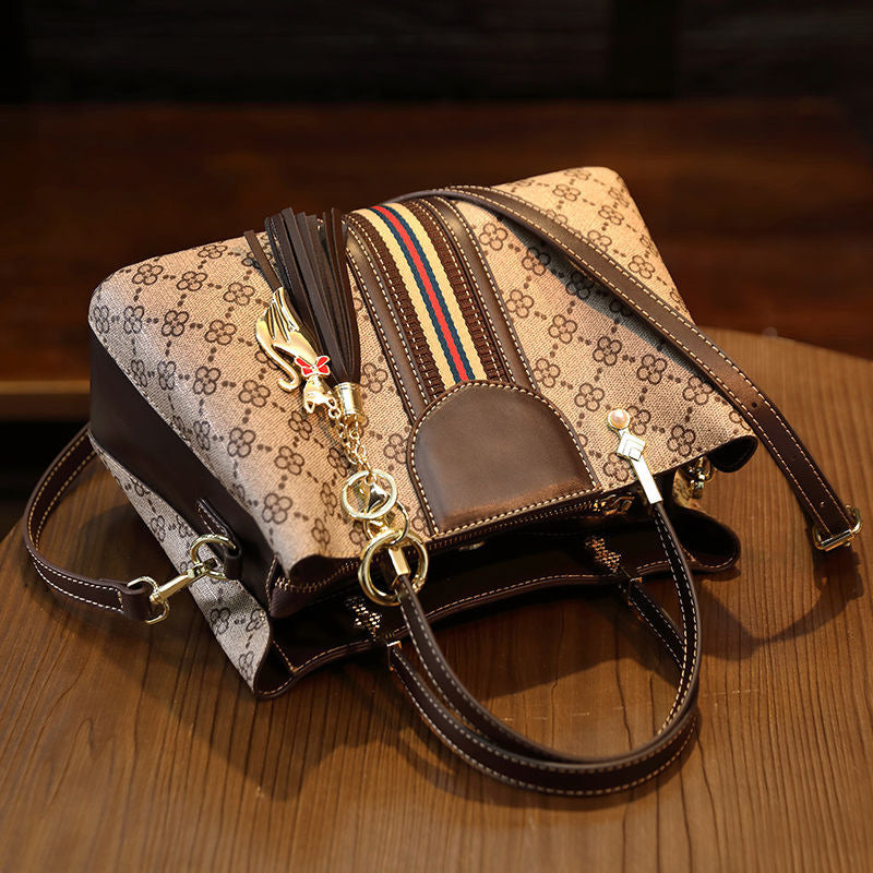 Women's Genuine Leather Fashion Printed Light Luxury Bags