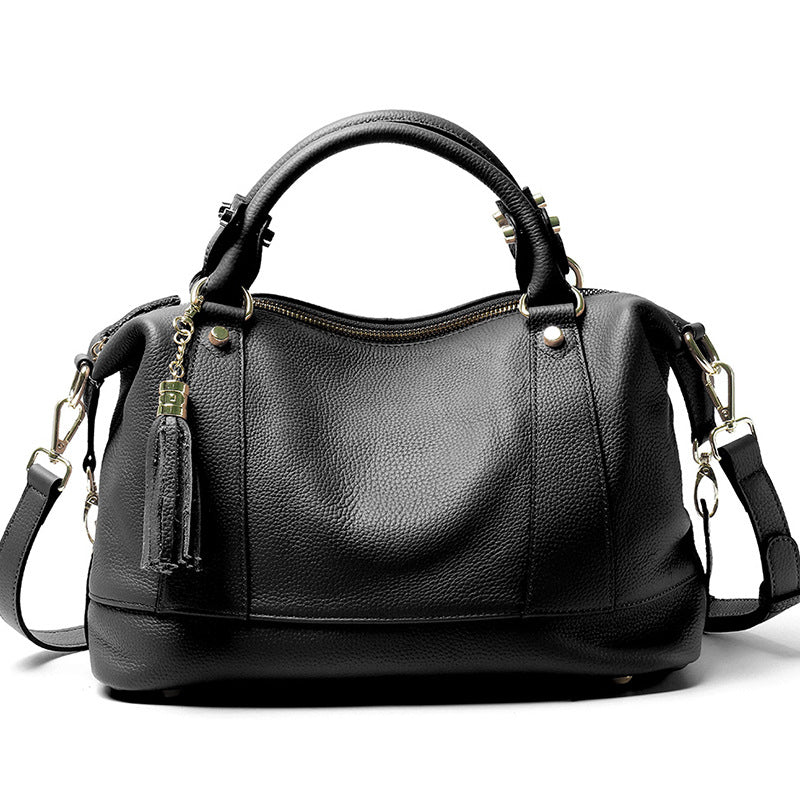 Women's First Layer Cowhide Large Capacity Genuine Handbags