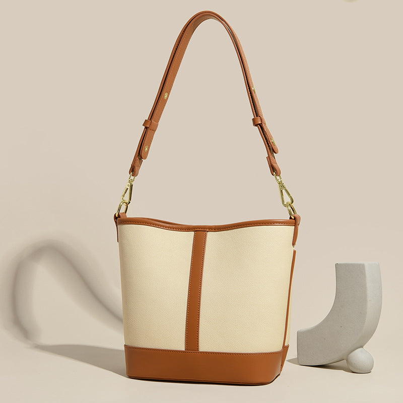 Women's Contrast Color Fashion Commuter High-grade Bucket Bags