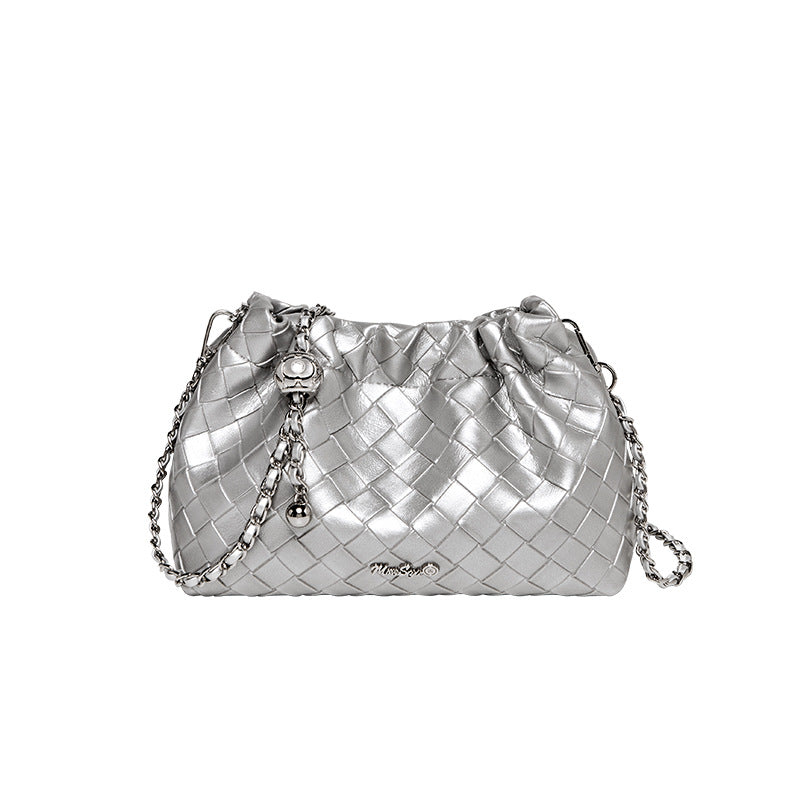Women's Cloud Summer Chain Woven Leather Shoulder Bags