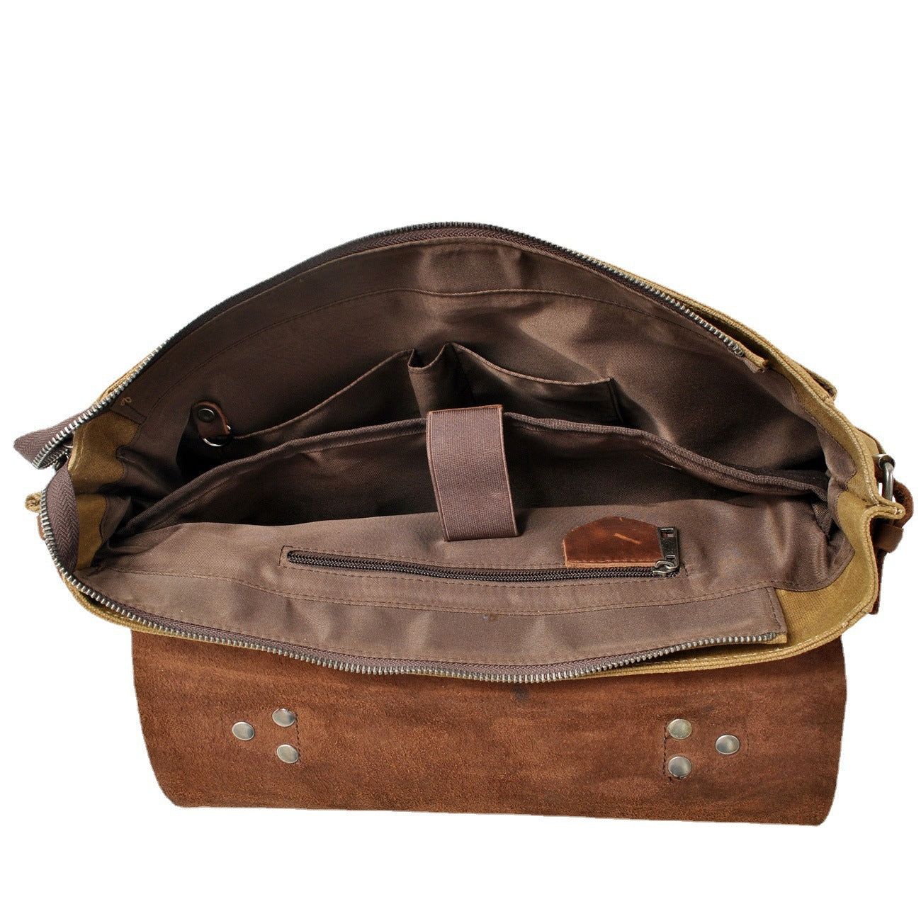 Men's Vintage Oil Wax Canvas With Top Layer Men's Briefcases