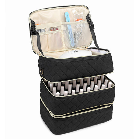 Large Capacity Nail Polish Storage Beauty Tattoo Embroidery Cosmetic Bags