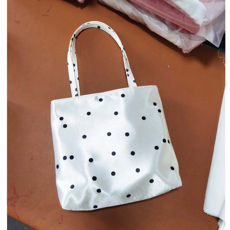 Women's Korean Commuter Retro Underarm Striped Tote Bags
