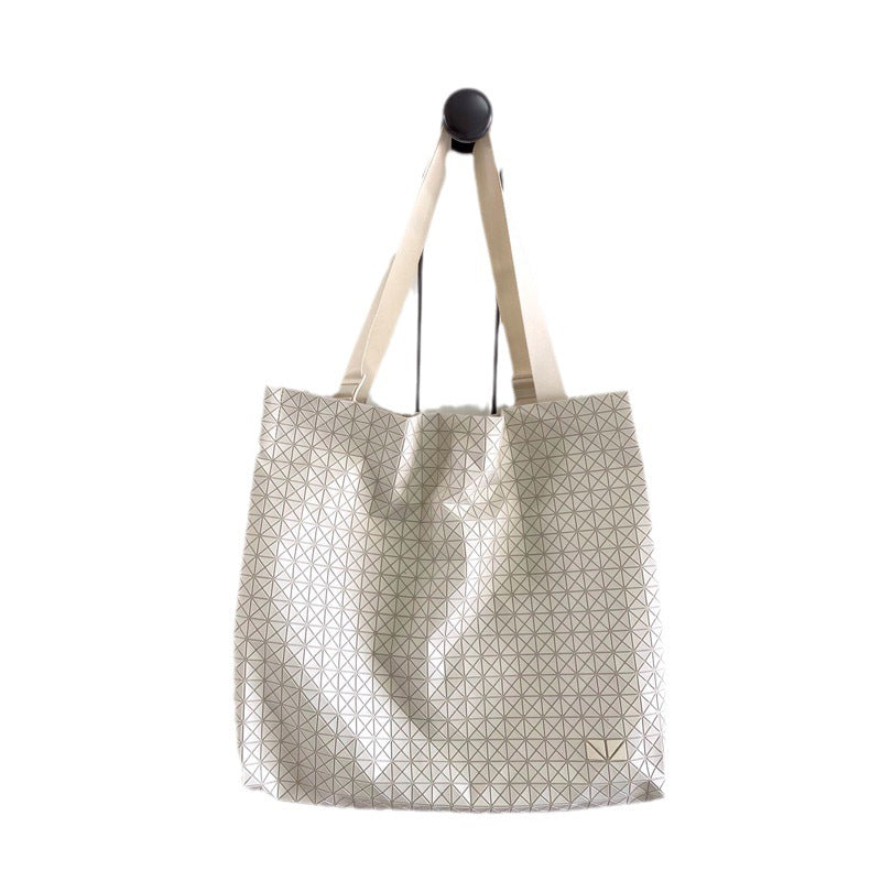 Women's Original Autumn Geometric Silicone Rhombus Large Capacity Tote Bags