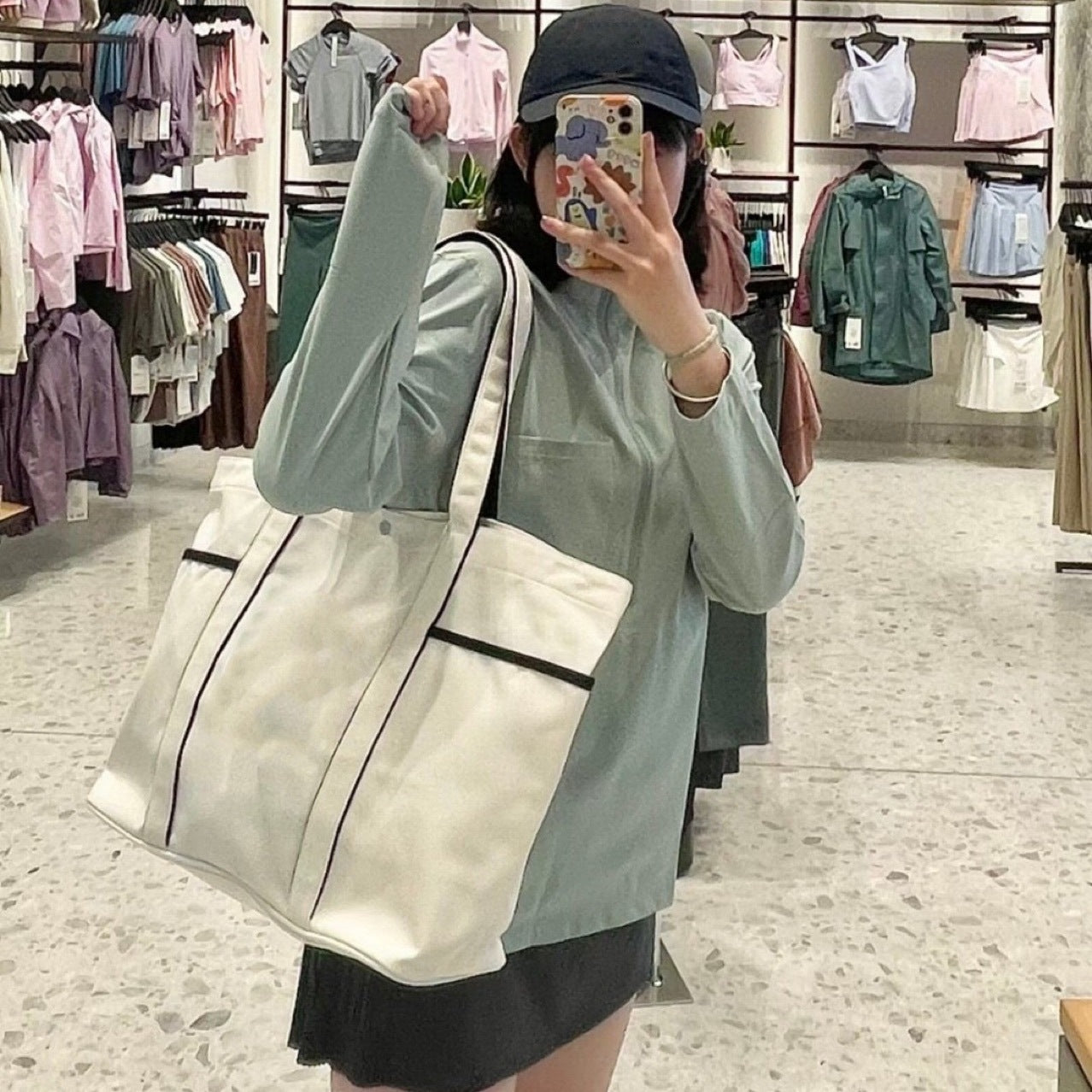 Fashion Canvas Large Capacity Yoga Fitness Tote Bags