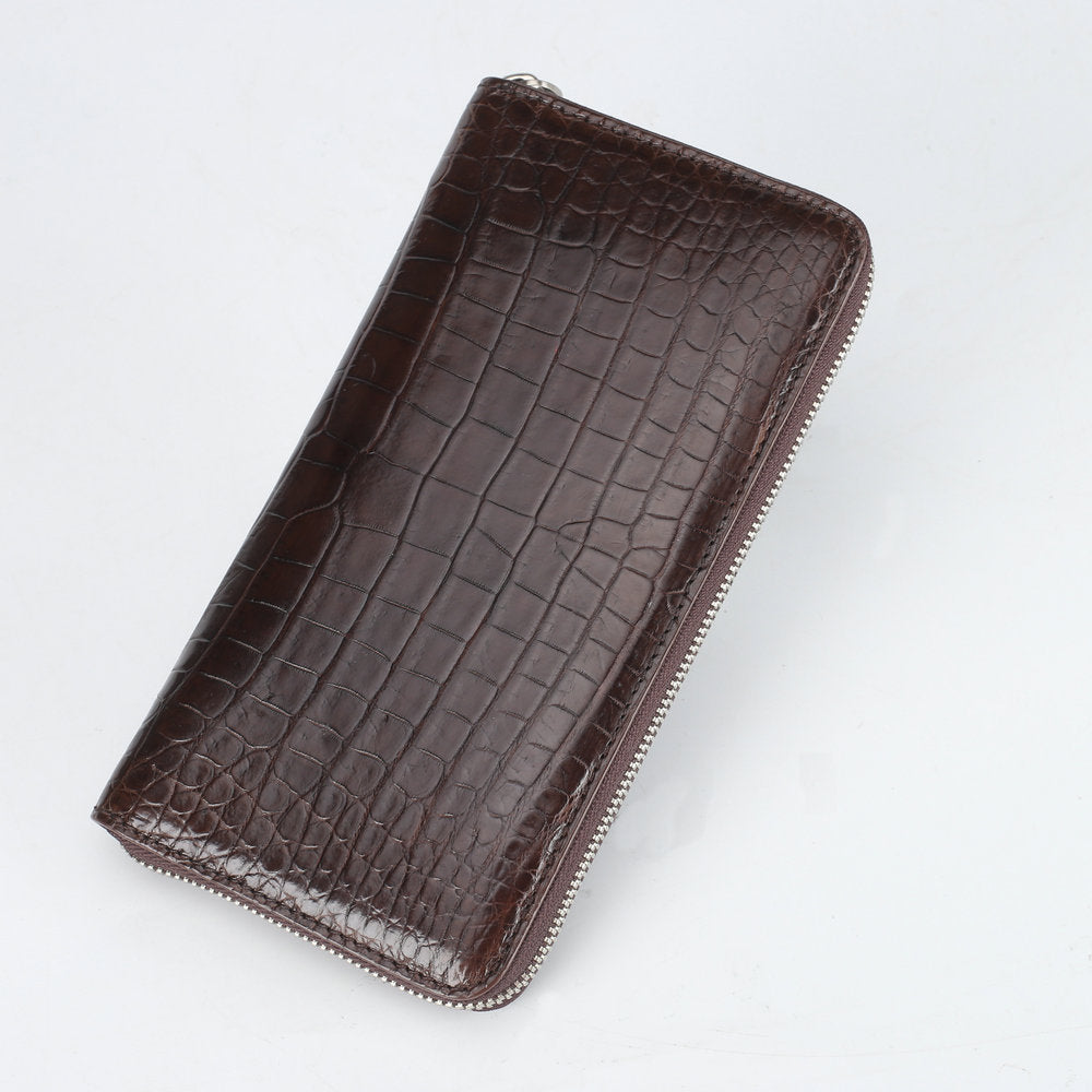 Men's Thailand Crocodile Leather Clutch Belly Long Men's Handbags