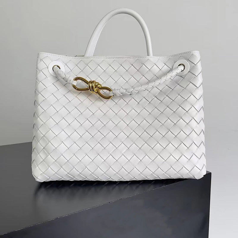 Fashion Woven Large Capacity Versatile Rhombus Tote Bags