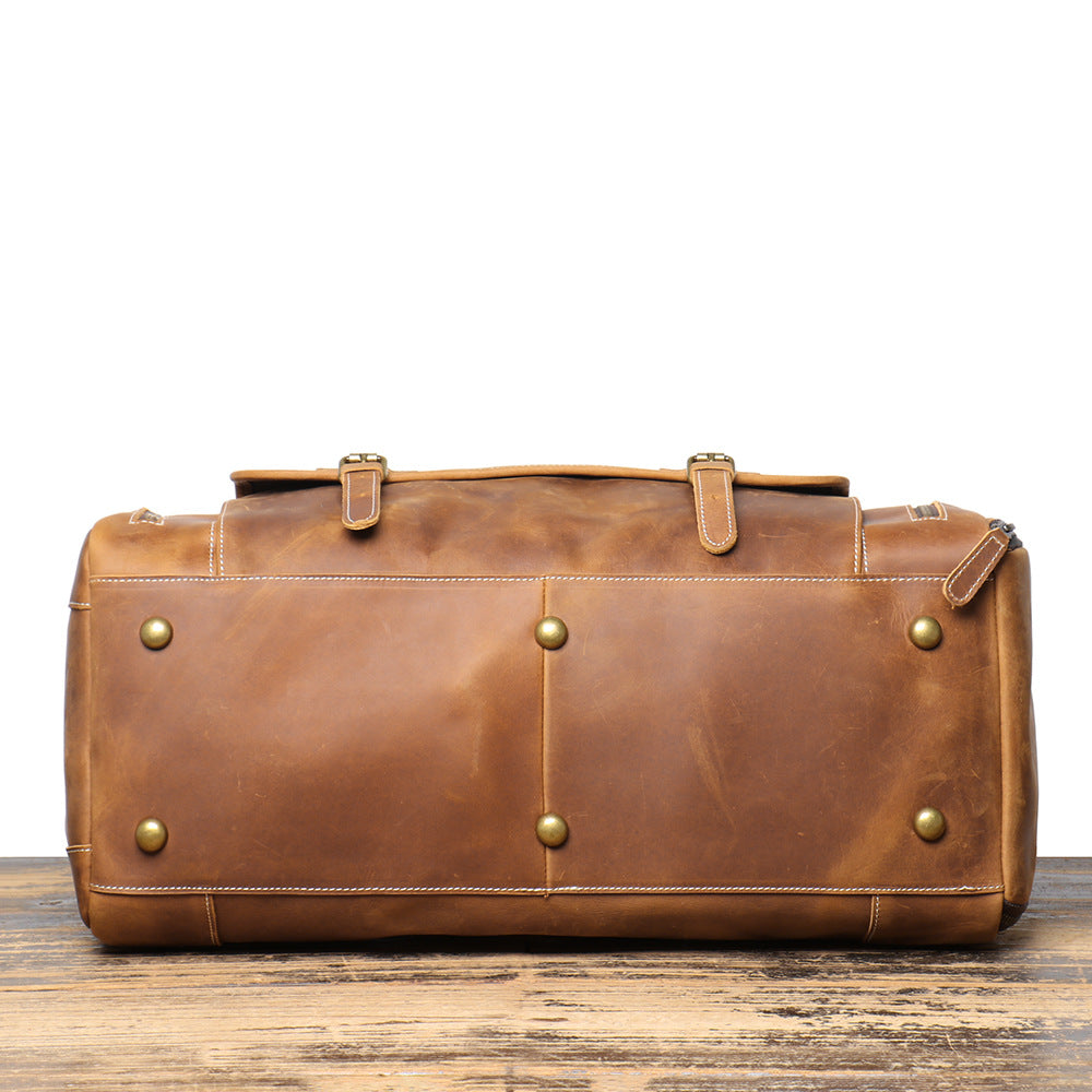 Crazy Horse Leather Portable Large Capacity Travel Bags