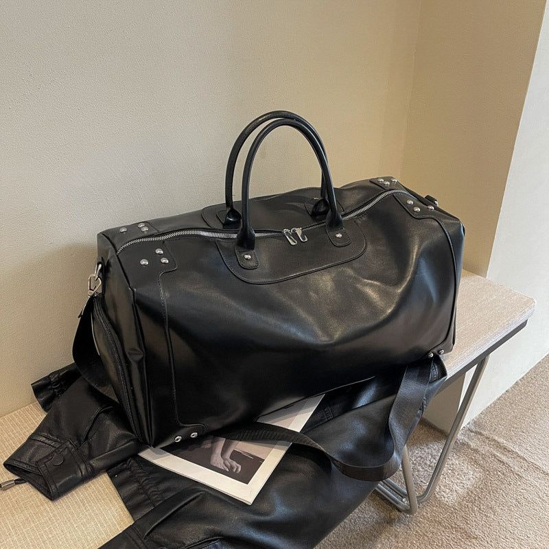 Women's & Men's & Style Rivet Boarding Large Capacity Travel Bags