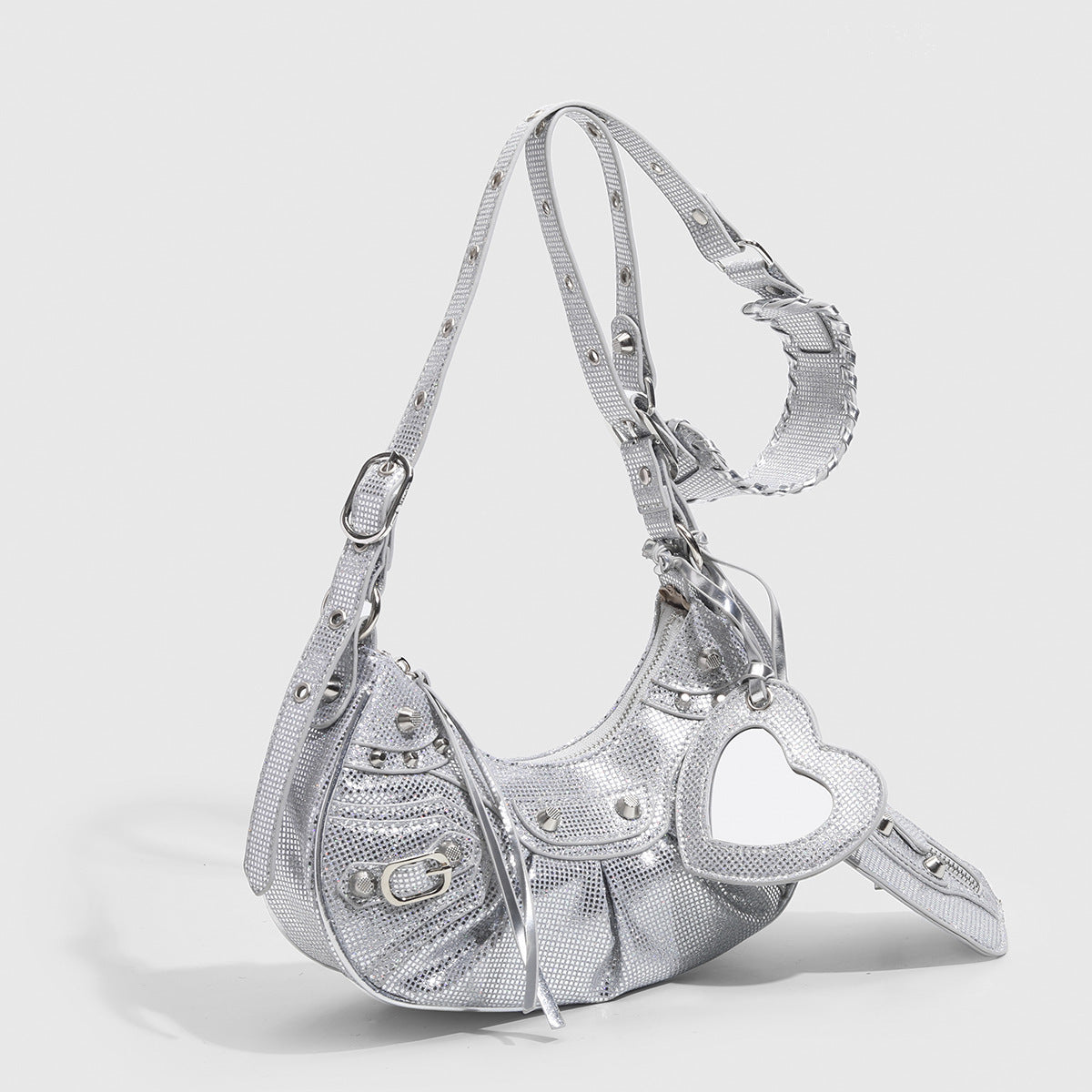 Women's Fashion Retro Rivet Motorcycle Sweet Cool Bags