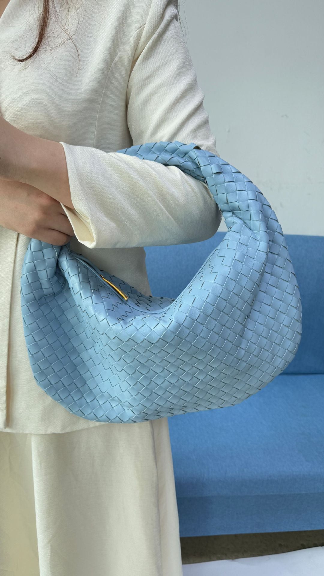 Women's High-grade Woven Stylish Underarm Large Capacity Tote Bags