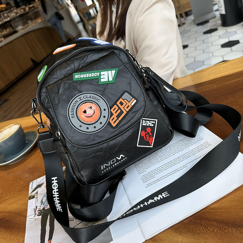 Women's Two Shoulders Retro Style High-grade Pleated Backpacks