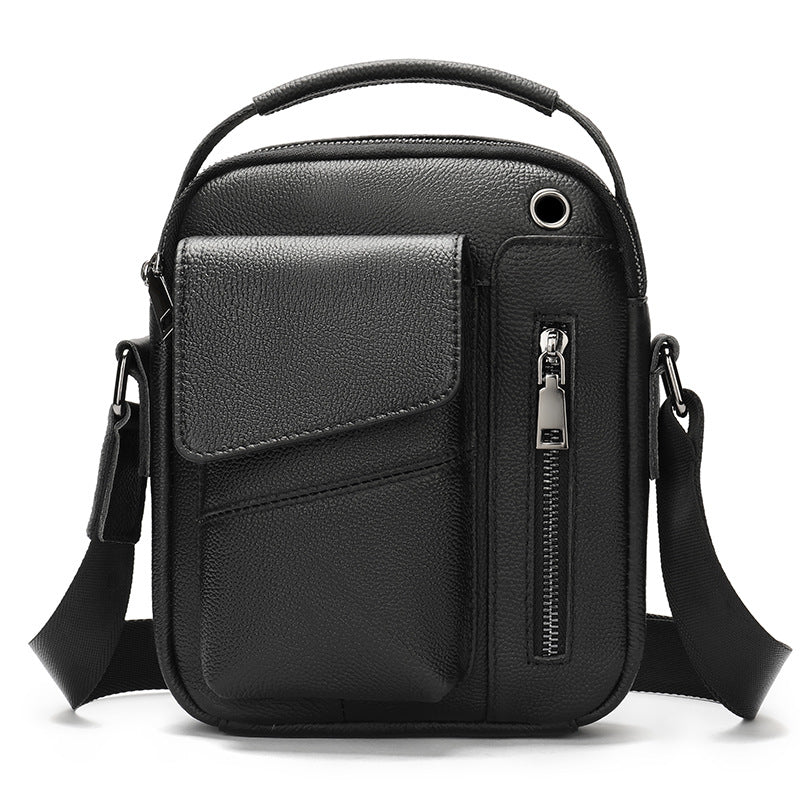 Men's Layer Cowhide Light Luxury Business Commute Men's Messenger Bags