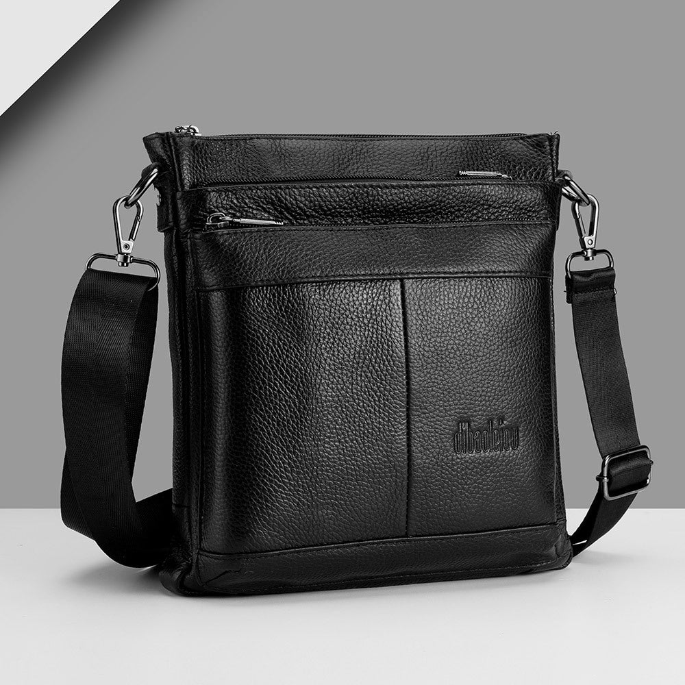Men's Slouchy First Layer Cowhide Leather Men's Shoulder Bags