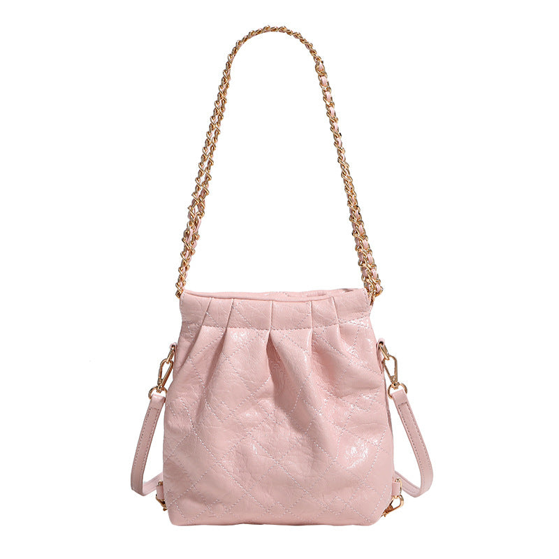 Women's Mini Stray Spring Rhombus Chain Backpacks