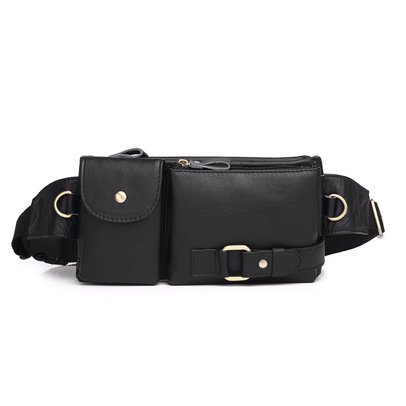 Men's Leather Pocket First Layer Cowhide Mini Bags