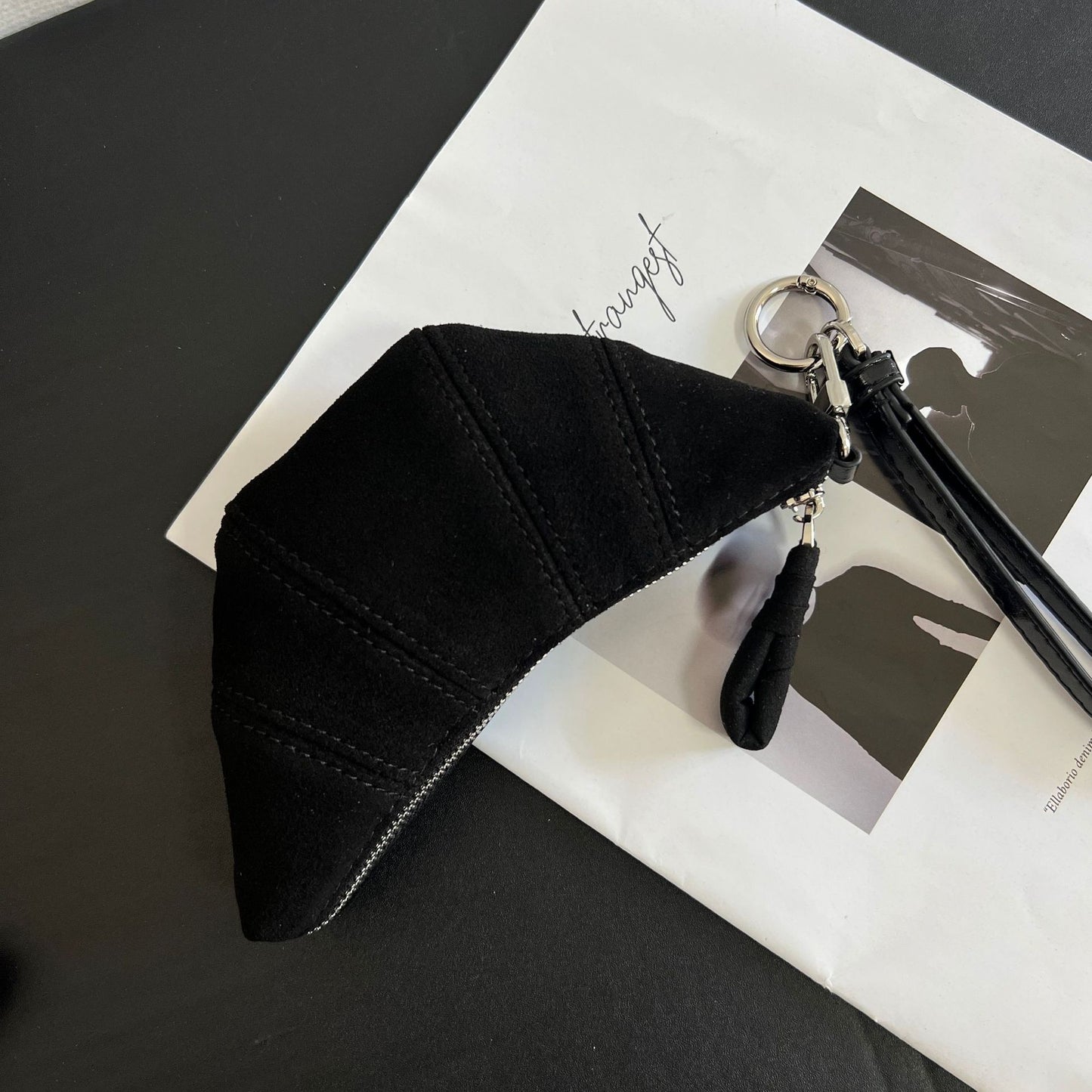 Women's Leather Halter Croissant Style Matte Mini Phone Bags