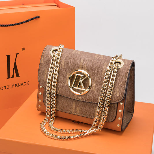 Women's Genuine Leather Fashion Portable Chain Shoulder Bags