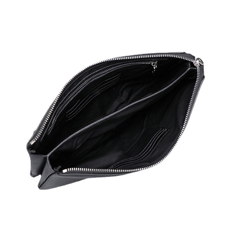 Men's Genuine Leather Wrist First Layer Cowhide Clutch Business Men's Handbags