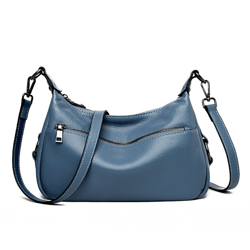 Women's Solid Color Korean Style Soft Leather Shoulder Bags