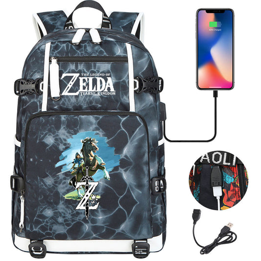 Women's & Men's Game Legend Of Zelda Printed Youth Backpacks