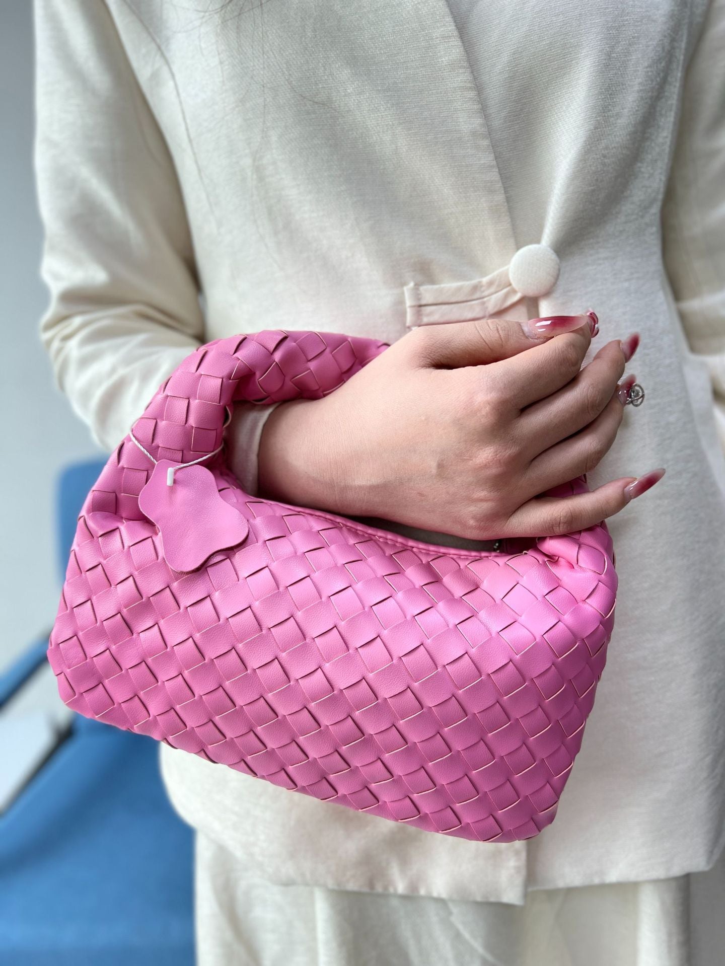 Knotted Hand-woven Horn Portable Dumpling Lot Handbags