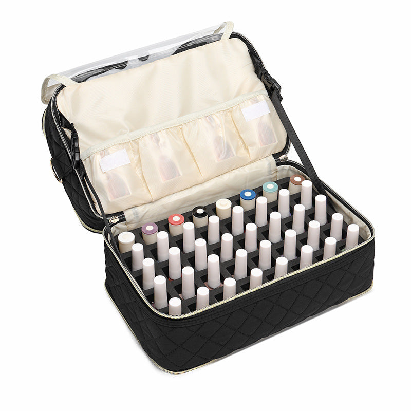 Large Capacity Nail Polish Storage Beauty Tattoo Embroidery Cosmetic Bags